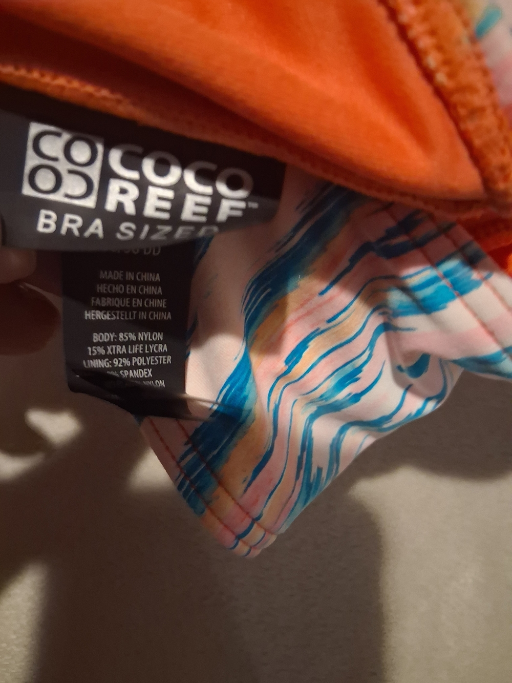 Coco Reef Pink Multi-Color Twist Front Bikini Top 36/38DD - Picture 9 of 10